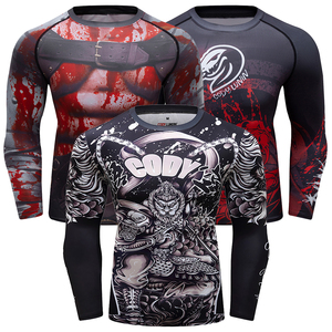 Rashguard de Jiu-Jitsu personnalisé Cody Lundin pour homme, motif serpent, pour entraînement BJJ, combat, sublimation, fitness, t-shirts pour hommes - Product Image 1