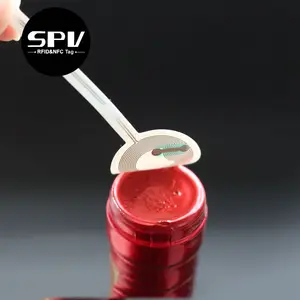Iso14443a thụ động HF NFC giả mạo thẻ bằng chứng 13.56MHz dễ vỡ chai rượu vang RFID dán chống hàng giả ntag 213 nhãn - Product Image 1