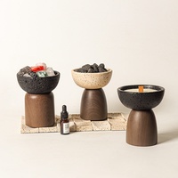 Nouveau design créatif : Porte-bougie en ciment moulé par injection, diffuseur d'ambiance romantique sans fumée pour chambre à coucher, décoration souvenir