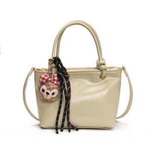 Nouveau Sac à Bandoulière Rétro Tendance pour Femme, Texture Unie, Fermeture Éclair, en Polyester Portable - Product Image 5