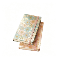 Carnet A5 A6 avec couverture en tissu jacquard, élastique personnalisé, couverture rigide, papier épais 100 g/m², journal en gros, cadeau