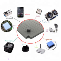 1.2 w/m.k ~ 15 w/m.k coussin de refroidissement pour ordinateur portable CPU transfert de chaleur thermique Silicone Gap Pad avec Service de coupe personnalisé