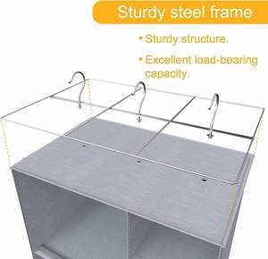Organizador de Zapatos de 5 Niveles con Tapa Abatible, de Tela No Tejida, Gabinete de Zapatos Reforzado con Cajones para Sala de Estar, Almacenamiento de Zapatos y Bolsos - Product Image 5