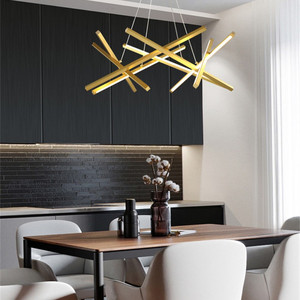 Simig lighting modern minimalist art unico lampadario lineare lusso acrilico soggiorno hotel villa lampadario - Product Image 5