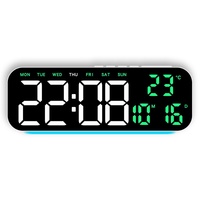 Neue Heimdekoration Elektronische Tischuhr aus Kunststoff Multifunktionale LED-Anzeige 24-Stunden-Anzeige Nordisches Design Thermometer Kalender