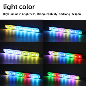 Promotion : Bande lumineuse LED DRL 9 LED RGB effet caméléon pour voiture et <span class=keywords><strong>moto</strong></span> 12V 24V, étanche, installation sans perçage - Product Image 3