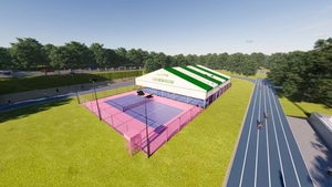 <span class=keywords><strong>Grand</strong></span> toit en arc rectangulaire Sports Football <span class=keywords><strong>Arena</strong></span> Tente d'événement Auvent polyvalent pour les activités de plein air - Product Image 2