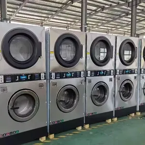 Easy Used Self Service Laundry Textile Washing Machines15 Kg Commercial Machine Coin Machi And Dryer Stacked Operated