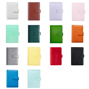Carnet de notes en cuir A6 Macaron à feuilles mobiles <span class=keywords><strong>Couverture</strong></span> de journal personnalisée en cuir PU A6 - Product Image 2