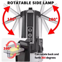 Lampe de travail LED portable étanche Shingel, projecteur, lampe torche, support pliable, perche extensible, atelier, camping, randonnée