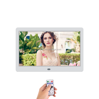 Pros 10 "bingkai gambar Digital HD layar USB kartu SD bingkai foto dinding dapat dipasang pada kertas tempel elektronik 1080P kalender musik Video
