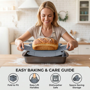 Moules à <span class=keywords><strong>pain</strong></span> <span class=keywords><strong>pour</strong></span> la cuisson, ensemble de moules à <span class=keywords><strong>pain</strong></span> avec doublures en silicone antiadhésives <span class=keywords><strong>pour</strong></span> <span class=keywords><strong>pain</strong></span> au <span class=keywords><strong>levain</strong></span> et <span class=keywords><strong>pain</strong></span> aux bananes - Product Image 3