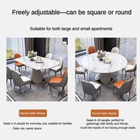 Meubles de salle à manger de luxe modernes pour hôtel et restaurant, table ronde extensible et pliable pour 6 personnes, idéale pour appartement, vente chaude