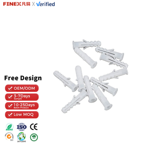 Kunststof wandplug 8x40mm grijs, expansieanker voor beton, baksteen, M4 M5 M6 bout - Product Image 1