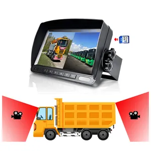 9V-36V full hd 7 inch monitor crane tractor forklift school bus truck backup reverse camera monitor system for Hino Scania Mack