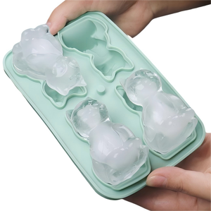 Bandeja de Hielo para Gatos de Fusión Lenta, 4 Compartimentos, Diseño 3D de Gatito para Bourbon y Whisky Escocés - Product Image 3