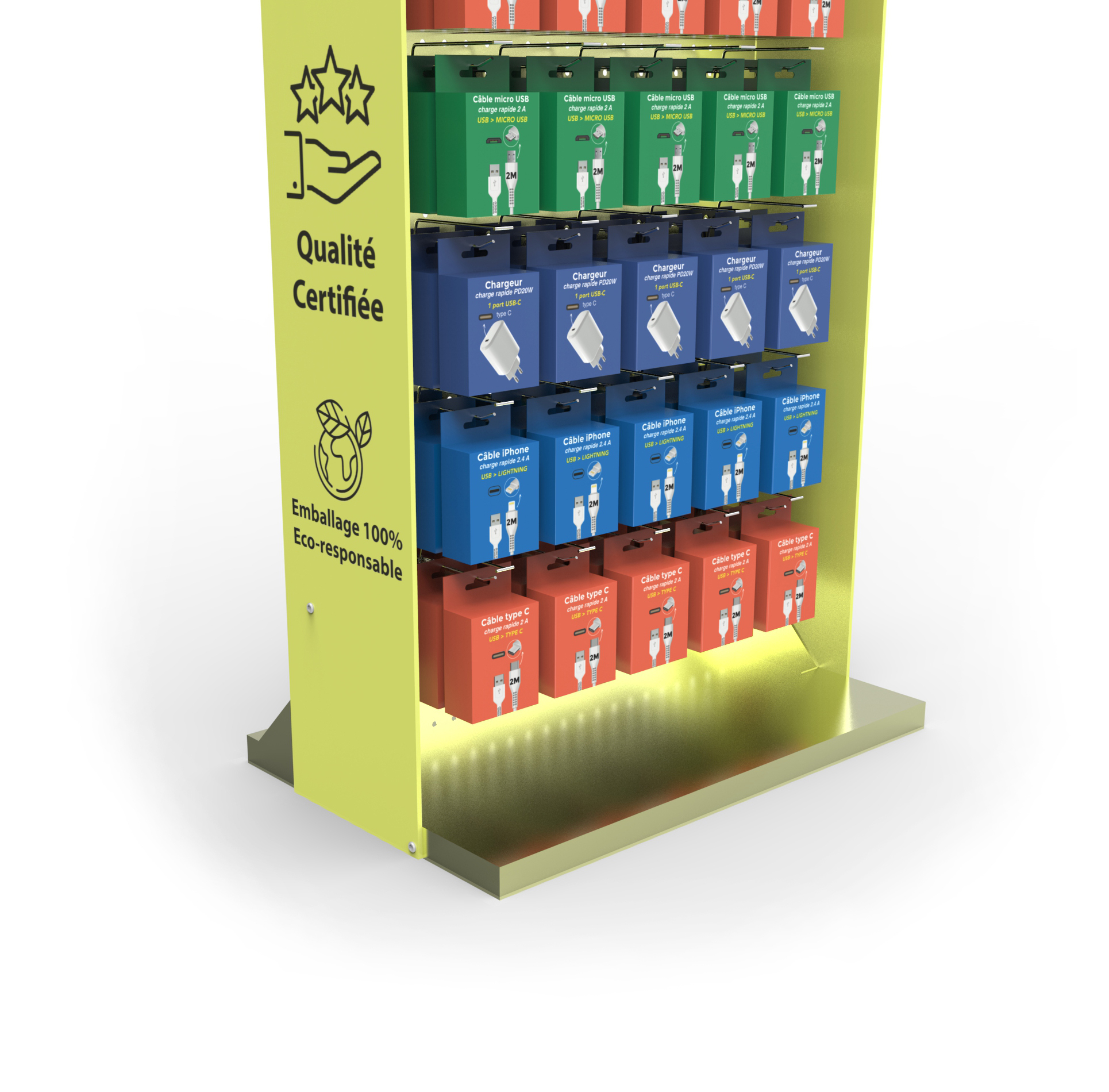 Modern Metal Floor Standing Digital Accessories Storage Display Rack with Custom Design for Construction — view 6