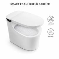 Toilette intelligente allongée à poser au sol, chasse d'eau sans eau, télécommande incluse, désodorisation automatique, design moderne