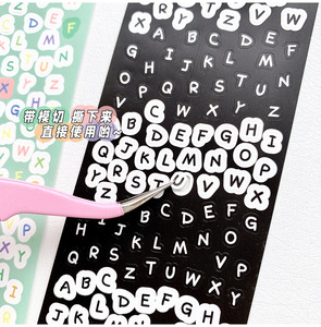 INS kore kırtasiye fotocard Deco çıkartmalar sevimli harfler süslemeleri DIY malzeme alfabe çıkartmaları Goo kart sticker - Product Image 5