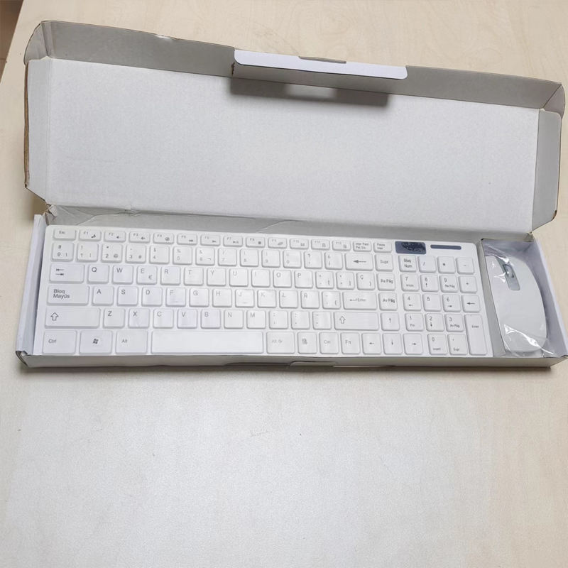 Teclado e Mouse Sem Fio Teclado Ultra-fino com Chaves