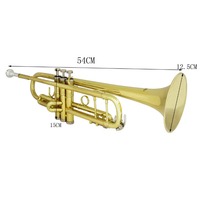 Trumpet Bb Professional Brass Instrument Exquisite Trompete With Mouthpiece Strap Case Musical Instrument Accessories