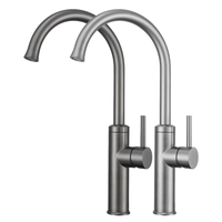 Robinet de cuisine professionnel avec douchette extractible, classique, en acier inoxydable 304, à montage sur plan, monocommande, mélangeur de cuisine de luxe