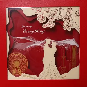 Box Printing Wedding Favor Bride Bridegroom Candy Hollowed Gift Boxes