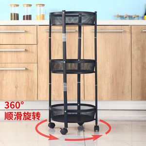 Estante de almacenamiento plegable para cocina de 3 niveles con ruedas, cesta de malla móvil para verduras, frutas y utensilios de cocina - Product Image 4