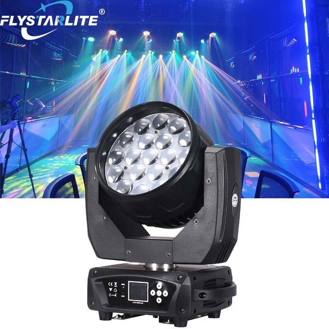 MAC Aura 19x15Watts RGBW 4in1 LED Moving Head Zoom Wash Light for Stage Lighting Garden Application