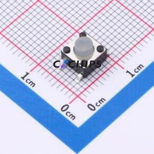 J4B050311A Tactile Switch SMD-4P,6.2x6mm Switch Single Pole Single Throw Round Button 2.6N 6mm - Product Image 1