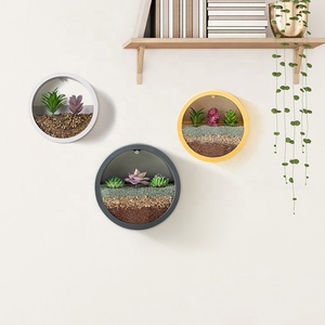 Populaire Europe du nord couleur résine ronde tenture murale culture de l'eau plante verte hydroponique Pots de fleurs pour la décoration intérieure - Product Image 3