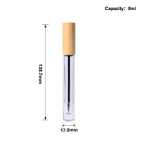 Tubes de gloss à lèvres vides transparents de luxe écologiques de 5 ml, emballage avec logo, tubes de gloss à lèvres, contenants d'emballage, flacon avec applicateur