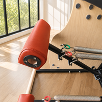 Chaise Wunda de Pilates en bois d'érable avec pédale réglable, combo de stabilité, ressorts et poignées pour usage domestique, salle de sport ou studio
