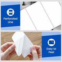 Etiquetas Adhesivas en Blanco de Tamaño Personalizado, Rollo de Etiquetas Térmicas, Etiquetas de Envío de 30*40 mm para Embalaje y Uso Comercial