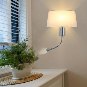 Lámpara de pared exterior moderna PIR Motion Nuevo estilo LED simple Tela de moda Lectura de cabecera 220V Aplicación interior certificada por UL - Product Image 2