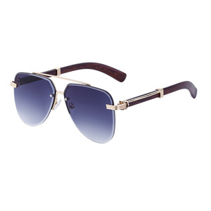 LM-7556 Lunettes de soleil de créateur en gros dégradé vintage Produit d'usine Vente à chaud Bord coupé Lunettes de soleil sans monture pour la conduite pour hommes et femmes - Product Image 3