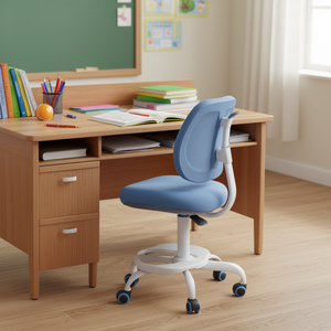 Chaise d'étude ergonomique à hauteur réglable pour enfants, bleue, pour usage scolaire - Product Image 2