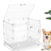 Cage pour animaux de compagnie pliable multifonctionnelle à plusieurs niveaux en fil métallique pour chiens de petite et moyenne taille, niche pour chien d'intérieur, enclos pour chien, toutes saisons