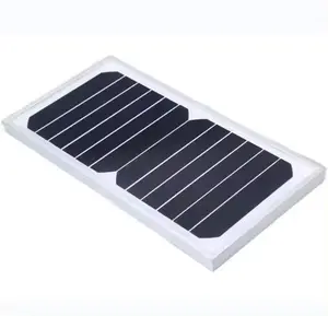 제조업체 고효율 긴 서비스 수명 SunPower 6.5W 7W 6.6V 5V 단결정 실리콘 셀 유리 태양 전지 패널