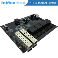 OEM L2 L3 10G concentrador de red Precio de temperatura integrado a bordo vlan 10 100 de 1000mbps industrial conmutador de red