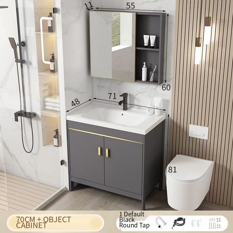 Armoire de rangement avec miroir 70 cm et plus