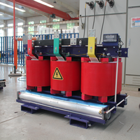Transformateur sec 630 kVA 220 V vers 400 V, transformateur de distribution à isolation en résine coulée, utilisation en intérieur, faible bruit, haute efficacité