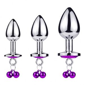 plug anal barato Metal Butt Plug Silver/Pink - L main image 0