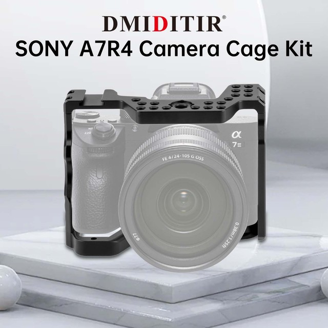 DMIDITIR Full Camera Cage for Alpha Aluminum Alloy Anti-Scratch Portable Design Built-in Quick Release Plate for