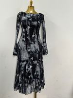 Robe longue maxi élégante et décontractée pour femme, imprimé floral, collection printemps-été 2024, vente en gros personnalisée, style tendance