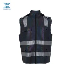 LX Hot Sale High Visibility Security Reflective Safety Vest Grey Hi Vis Reflective Vest