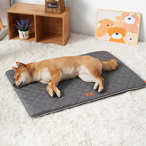 2025 nuevo fabricante Dropshipping gran cubierta lavable extraíble cama para perros alfombra plana lujo azul marino corto felpa ortopédica alfombra para mascotas - Product Image 2
