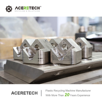Mesin Penghancur Limbah Kabel Plastik Aceretech 500-1000kg/jam, Single Shaft, Produktivitas Tinggi, dengan Gearbox dan Kontrol PLC