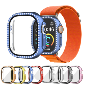 เคสกันกระแทกเคลือบเพชรสำหรับ <span class=keywords><strong>Apple</strong></span> <span class=keywords><strong>Watch</strong></span> <span class=keywords><strong>S8</strong></span> S10 41 มม. 49 มม. 40 มม. 44 มม. 42 มม. 46 มม. Ultra Bling พร้อมกระจกนิรภัย - Product Image 4