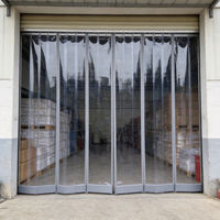 Rideau magnétique en PVC ultra-transparent à fermeture automatique, coupe-vent, pour entrepôt et isolation de chambre froide